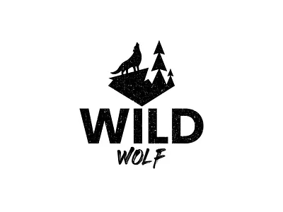 Wild Wolf mark branding design digital graphic design identity logo logo mark modern logo wolf