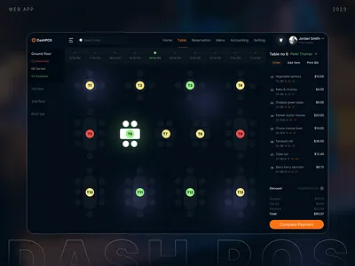 POS App app app design cafe design food hotel hotel management pos product design reservation restaurant software table table reservation ui ui design web web app