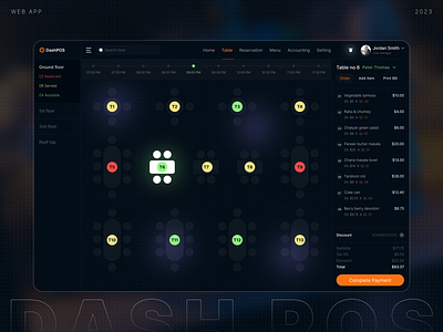 POS App app app design cafe design food hotel hotel management pos product design reservation restaurant software table table reservation ui ui design web web app
