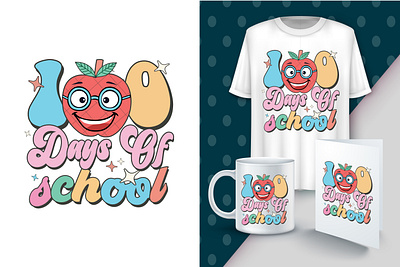 Happy 100 Days of School Quote T Shirt Design 100 100 days 100 days of school best t shirt design graphic design t shirt t shirt design