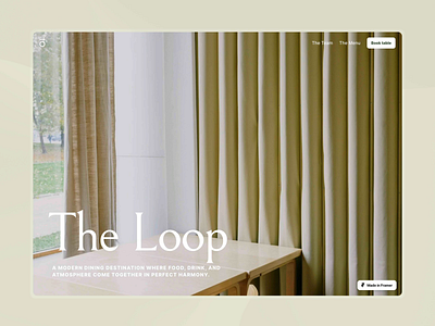 The Loop Restaurant template animation business framer menu minimal restaurant simple ui webdesign