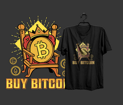 Bitcoin animation bitcoin t shirt design fishing t shirt graphic design illustration vector