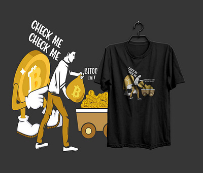 Bitcoin animation bitcoin t shirt design fishing t shirt graphic design illustration motion graphics