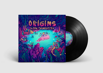 Origins Hipo Soundsystem Album Art colourful illustration music art music design psychedelic art surreal art tropical
