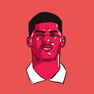 Rashford character football footballer illustration illustrator man utd people portrait portrait illustration procreate rashford