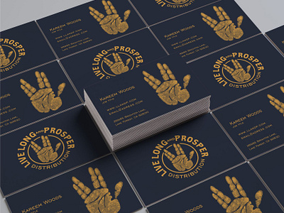 Live Long & Prosper Distribution business card business cards creative effect gray hand hand drawn illustrator logo designer logodesign mock up mockup mockups sci fi star trek stationery stationery design texture typography yellow