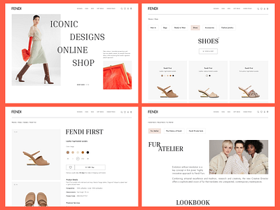 FENDI Redesign Concept (e-commerce) design ecom ecommerce fashion figma interface design online store prototyping redesign ui uxui website
