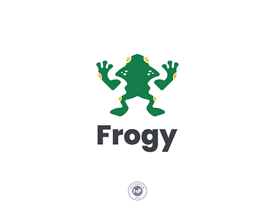 Frogy logo apparel frog mascot reptile