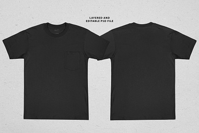 Realistic Pocket T-shirt Mockup apparel artwork branding design graphic design merch design mockup template