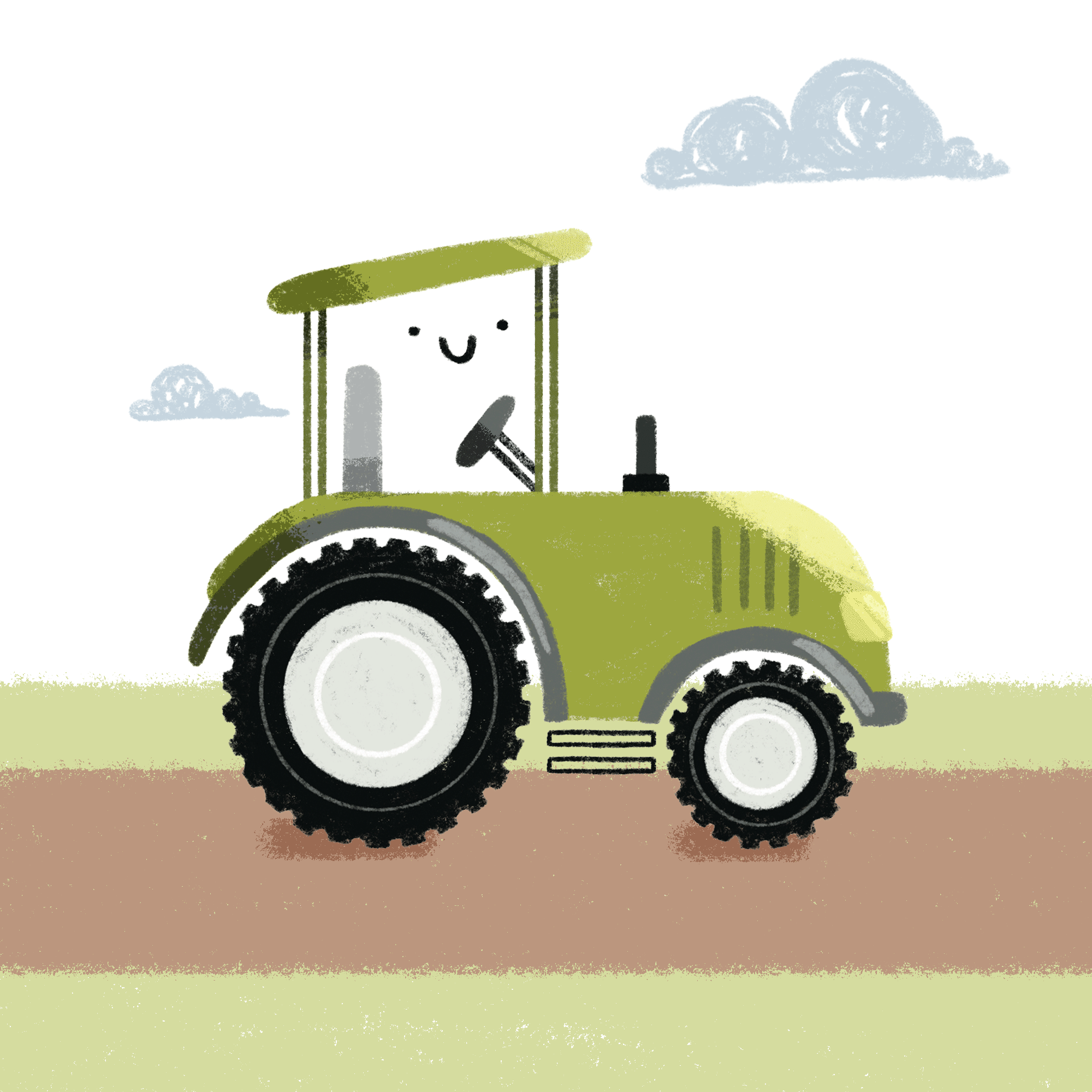 Little Tractor | Cel Animation cel animation cute farm illustration illustrator motion procreate tractor