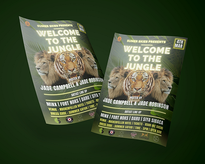 Summer Skies - Event Poster design eventposter graphic design greenposter jungleposter layout poster posterdesign