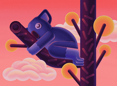 Koala animal app australia character character design chracter cute design digital dream illustration koala vector