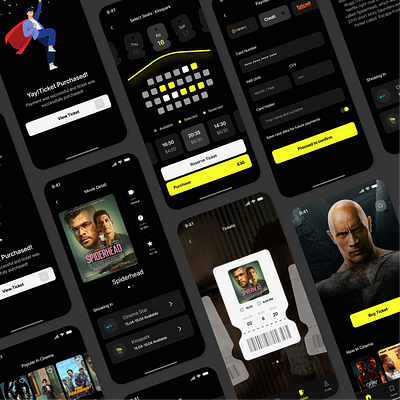 Cinema App app app design cinema cinema app design mobile design movie product design ui user experience user interface ux ux design