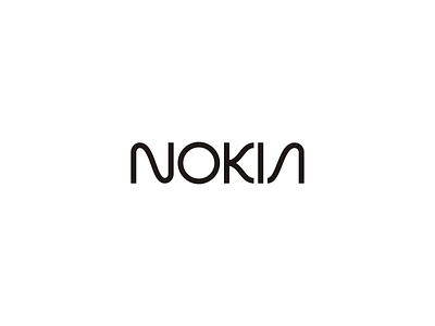 nokia logo redesign for fun minimal minimalist nokia simple trend trendy typeface typo typography