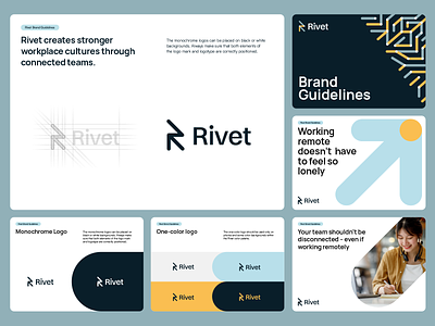 Rivet branding aleksandrov brand book brand design brand identity brand manual brand style branding graphic design identity logo logo design logotype typography visual