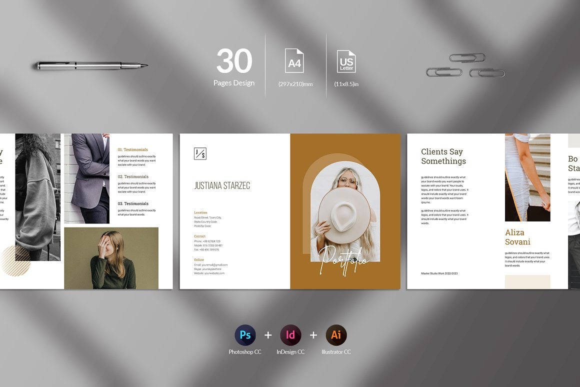 Portfolio Template #03 by husin on Dribbble