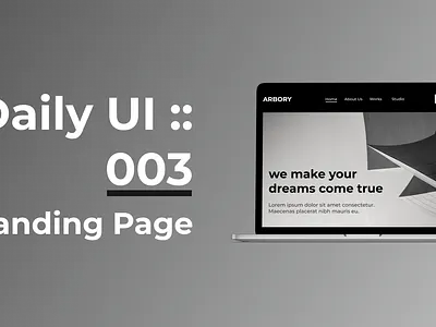 Daily UI :: 003 - Landing Page architecture dailyui dailyui003 dailyuichallange design landingpage ui ux web webdesign
