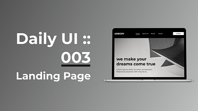 Daily UI :: 003 - Landing Page architecture dailyui dailyui003 dailyuichallange design landingpage ui ux web webdesign