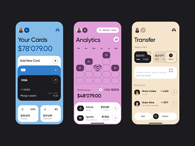 Finance service - Mobile app by Anastasia Golovko on Dribbble