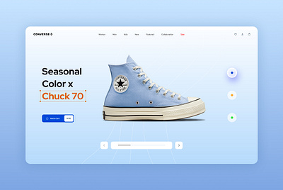 Converse Website Redesign 3d art branding dribbble graphic design logo ui