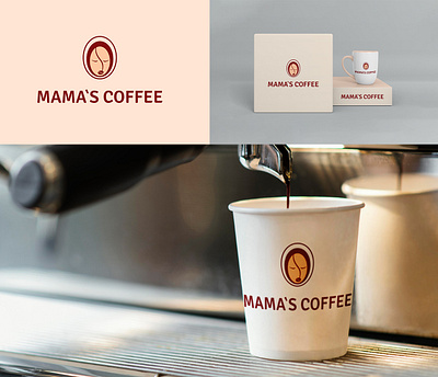 Логотип кофейни MAMA`S COFFEE #day6 branding graphic design logo vector кофе фирменный стиль