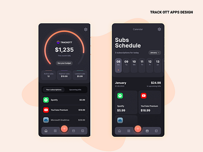 Track OTT Apps UI Design animation app app design branding design designer graphic design illustration latest mobile app design trending ui