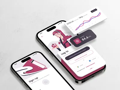 Your Ultimate Weight Management App! app branding design fitness graphic design illustration logo marketing mobile design typography ui ux vector webdesign weightmanagement