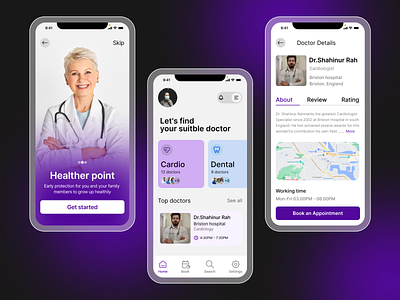 Hospital mobile app app clinic design doctor graphic design hospital illustration landing logo mobile page ui ux web design webdesign website