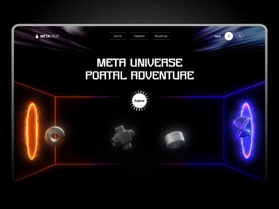 Portal - Website for Metaverse startup 3d animation graphic design landing landing page landing page design meta metaverse motion design motion graphics phenomenon ui uxui web web design web design agency web design company webdesign website website design