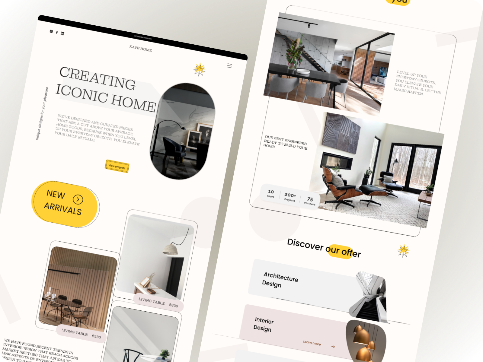 Interiors Architecture Design Agency Website acrchitectureagency agency art creative design figma graphic design home homedecor iconic illustration interior interioragency ui uiux