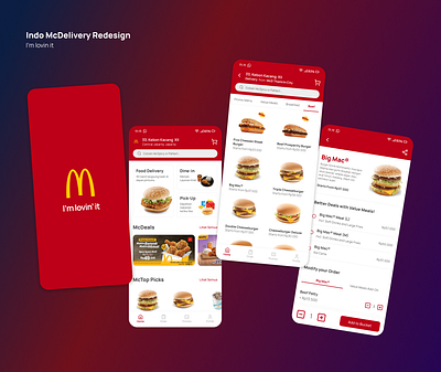 McDelivery Redesign design interface design mcdonalds ui ui design ux ux design