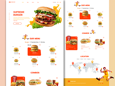 Hungry ! Grab a burger. ui ux