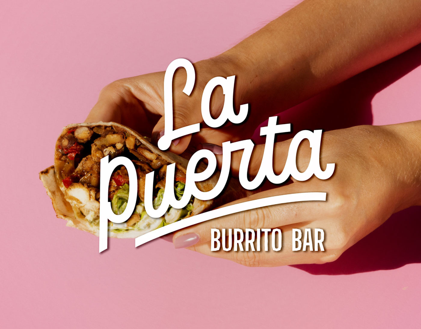 La Puerta branding graphic design lettering logo logotype monoline