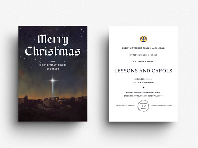 A Festival of Lessons and Carols advent blue christmas church design festival gold graphic design illustration invitation logo painting typography