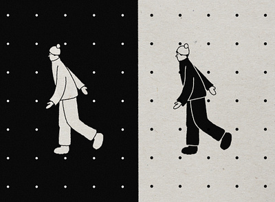 walking guy 2d animation artwork character design illustration procreate