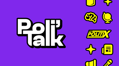 Poli'Talk podcast branding design flat graphic design illustration logo podcast