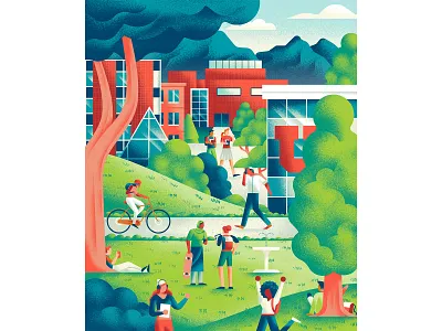 University of Utah Magazine daniele simonelli dsgn editorial illustration illustration school student texture university usa utah vector