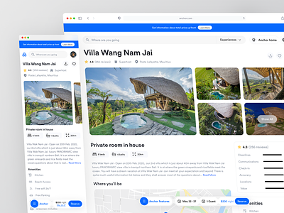 Anchor - Detail page Room🔥 air bnb booking dashboard detail page detail room homestay hotel house online book product design product page property real estate reservation room travel ui ux vacation vacationrental