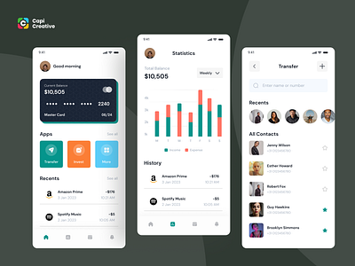 Banking - Mobile App UI Design Concept app app design banking blockchain branding capi creative daos dashboard design ewallet finance fintech mobile mobile app product ui uidesign uxdesign