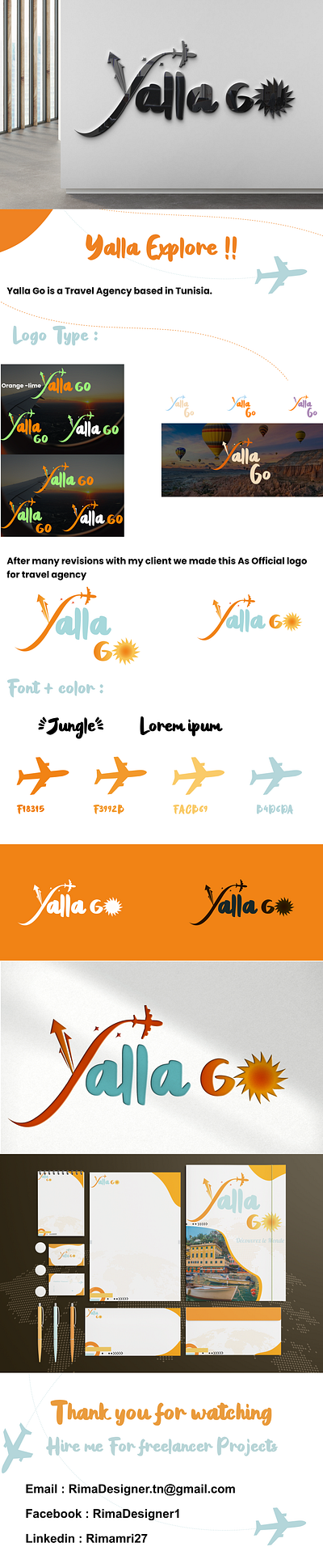 YallaGo - Travel Agency (brand identity) branding design graphic design illustration logo typography vector