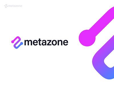 Metazone Logo Design branding cretive crypto logo gradient logo icon lettermark logo logo logomark metazone modern logo typography web3 logo