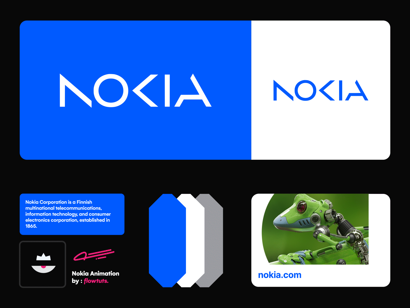 Nokia Logo Animation 2d after effects animation brand branding design flowtuts logo logo aniamtion logoanimation nokia nokia animation nokia logo nokia logo animation