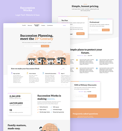 Succession Works ⚫ LegalTech Website & SaaS law legal legaltech ui ux