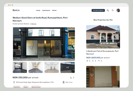 Rent.io - Platform For Renting Properties app design clean figma graphic design minimalistic product design property rental ui ux website