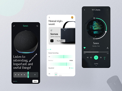 Bluetooth Speaker App Concept🔊 app ui audio bluetooth concept ecommerce headphone interaction ios app minimal mobile app mobile ui music product product screen shopify sound speaker speakers system wireless