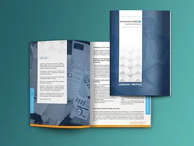 Ultra Business Frontiers Company Profile branding graphic design