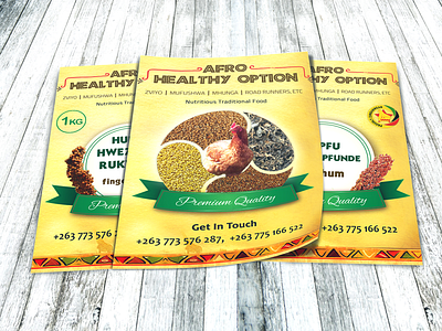 Afro Health Option Flyer branding graphic design