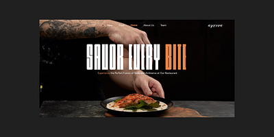 RYEVOR WEBSITE DESIGN animation branding dark food home homepage landingpage mobile mockup orange professionell resturant ui webdesign