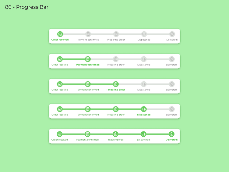 Progress Bar - Daily UI Challenge 086 by Tomás Andreani on Dribbble