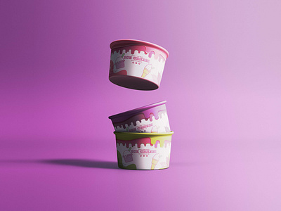Ice cream pack design 3d branding design graphic design ice cream illustration logo vector